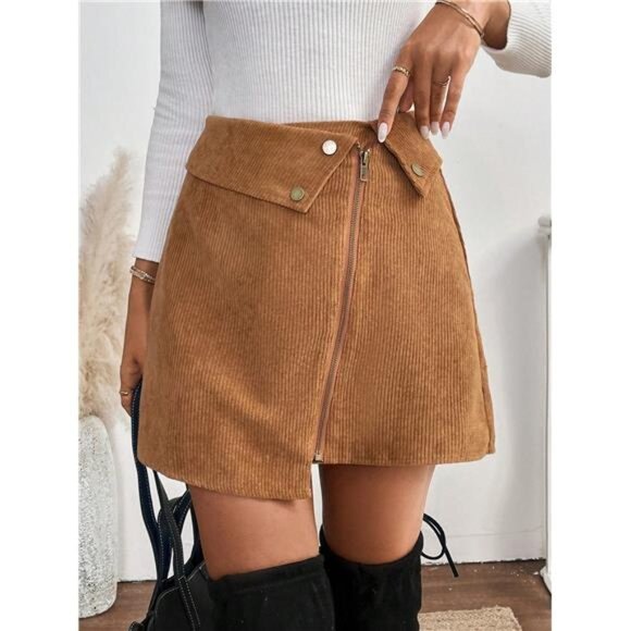 High Waisted Suitable For Short Women A-Line Skirt For Autumn/Winter - Picture 1 of 6